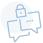Icon illustration of a speech bubble