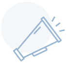 Icon illustration of a megaphone