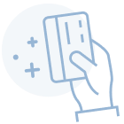 Icon illustration of a credit card